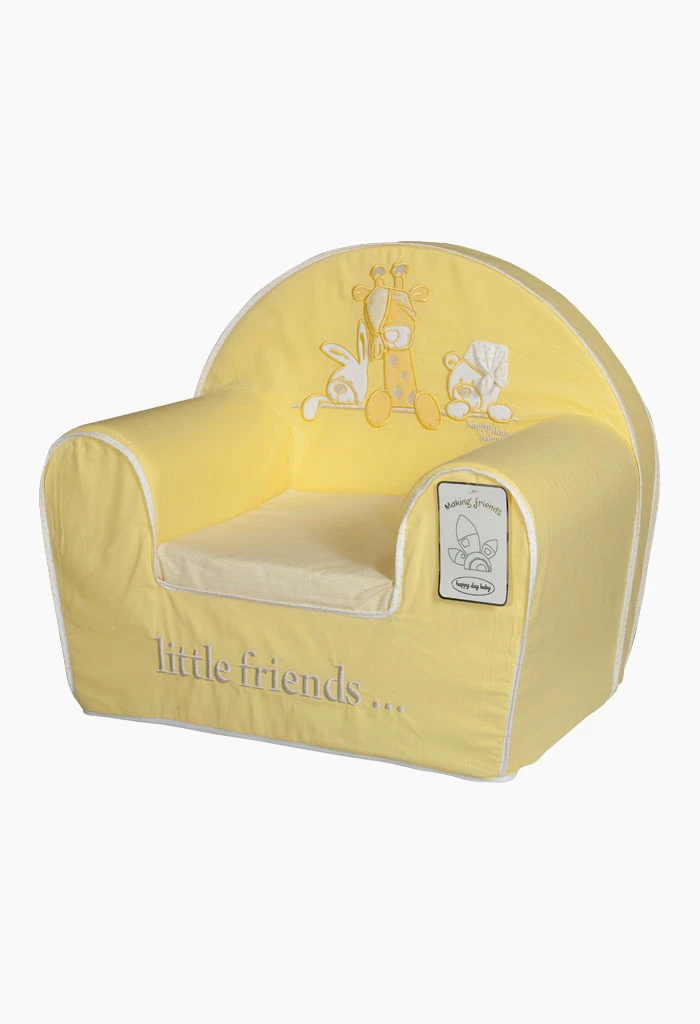 Fotelja za bebe Tri drugara žuta - praktična fotelja za bebe i decu